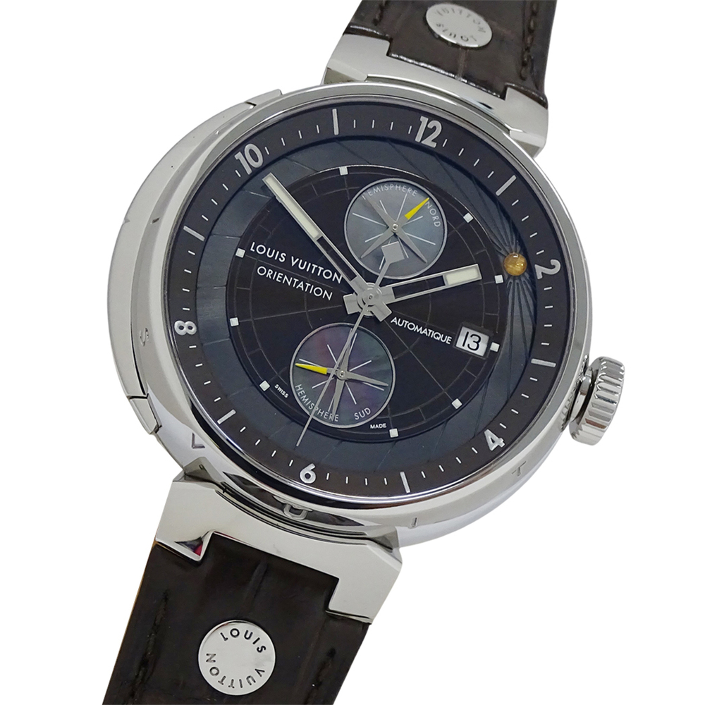 Louis Vuitton LOUIS VUITTON Men's Watch, Tambour Orientation Date, Automatic,...